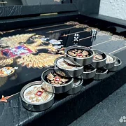 Подарочные нарды под стеклом «Великая Держава» — фотография 7