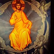 Икона "Христос Вседержитель в окружении ангелов" — красивый подарок — фотография 5