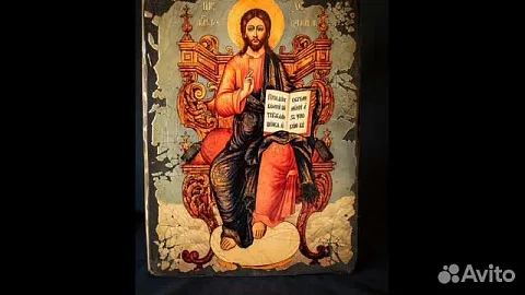 Икона деревянная "Спас-Вседержитель на троне" — необычный подарок