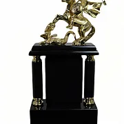 На память: Каминные часы «Георгий Победоносец» из жадеита — фотография 2