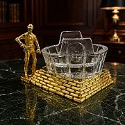 Подарочная икорница "Строитель". Златоуст — фотография 1