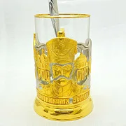 Подарочный металлический подстаканник «Защитники Отечества» — фотография 4