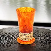 Стопка для водки из камня (янтарь) — необычный подарок — фотография 1