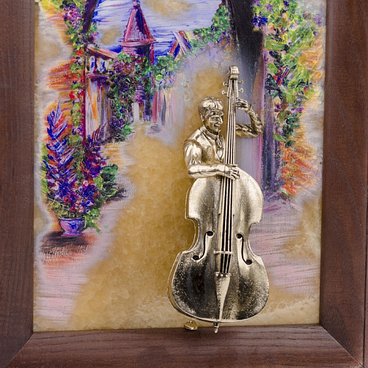 Бронзовая картина "Контрабасист. Рассвет" купить с доставкой Бронзовая картина "Контрабасист. Рассвет"