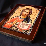 Икона с ковчегом "Христос Вседержитель" — красивый подарок — фотография 6
