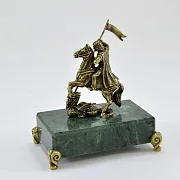 Статуэтка «Георгий Победоносец» из бронзы на камне — оригинальный подарок — фотография 2