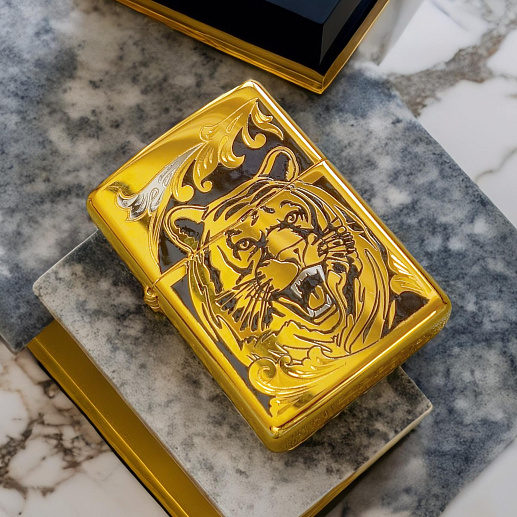Зажигалка Zippo оригинал "Тигр" № 6 купить с доставкой Зажигалка Zippo оригинал "Тигр" № 6