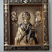 Резная Икона Николай Чудотворец в подарок — фотография 4