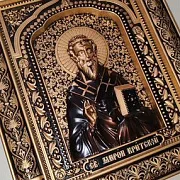 Икона резная Мирон Критский — оригинальный подарок — фотография 4