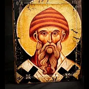 Подарочная икона авторская "Св. Спиридон Тримифунтский" — фотография 1