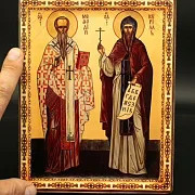 Подарочная икона святых, равноапостольных Кирилла и Мефодия — фотография 1