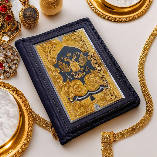 Обложка для водительского удостоверения из кожи "Герб РФ". Златоуст купить с доставкой Обложка для водительского удостоверения из кожи "Герб РФ". Златоуст