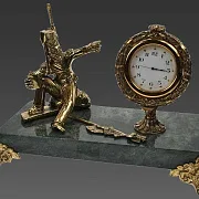 Часы с фигурой казака на змеевике — необычный подарок — фотография 2