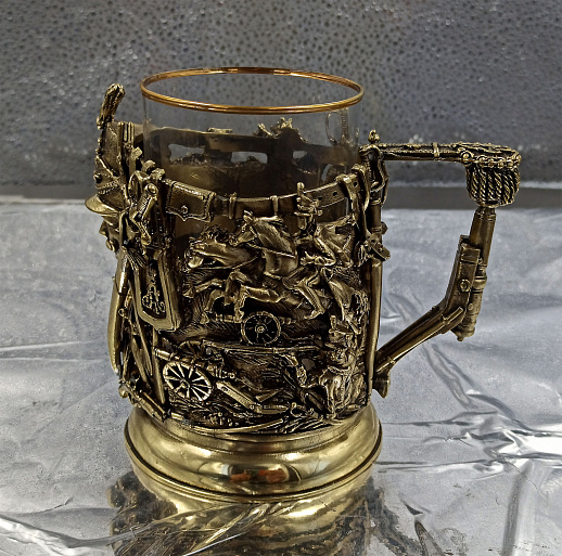 Подстаканник "Гусар" бронза купить с доставкой Подстаканник "Гусар" бронза