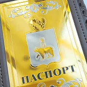 Обложка на паспорт из кожи «Герб Пермского края» — оригинальный подарок — фотография 4