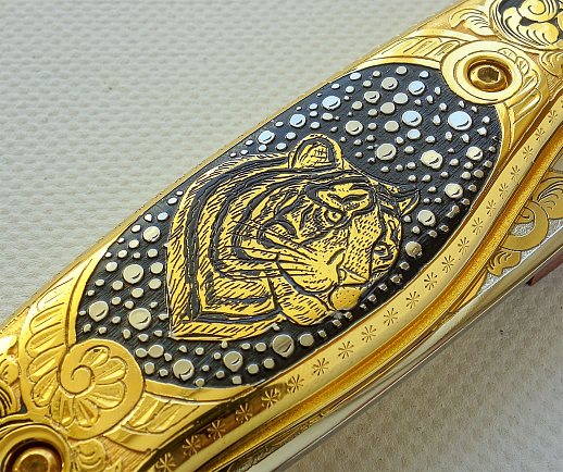 Нож складной "Тигр". Златоуст купить с доставкой Нож складной "Тигр". Златоуст