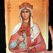 Подарочная деревянная икона "Святая Мученица Валерия" — фотография 1