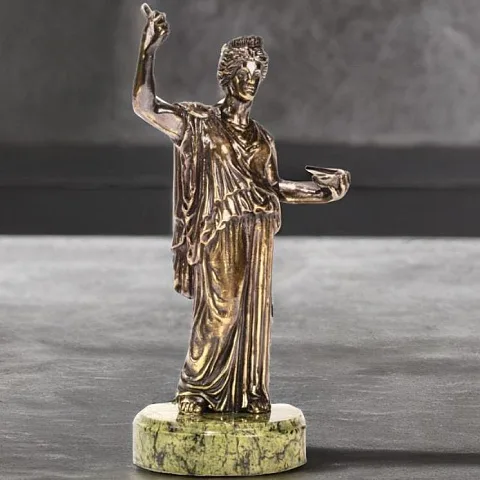 Подарочная бронзовая статуэтка «Юнона» со змеевиком