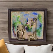 На память: Картина «Вечерняя прогулка. Кисловодск. Замок» на ониксе с подсветкой — фотография 1