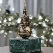 На память: Композиция «Московский Кремль» на змеевике — фотография 1